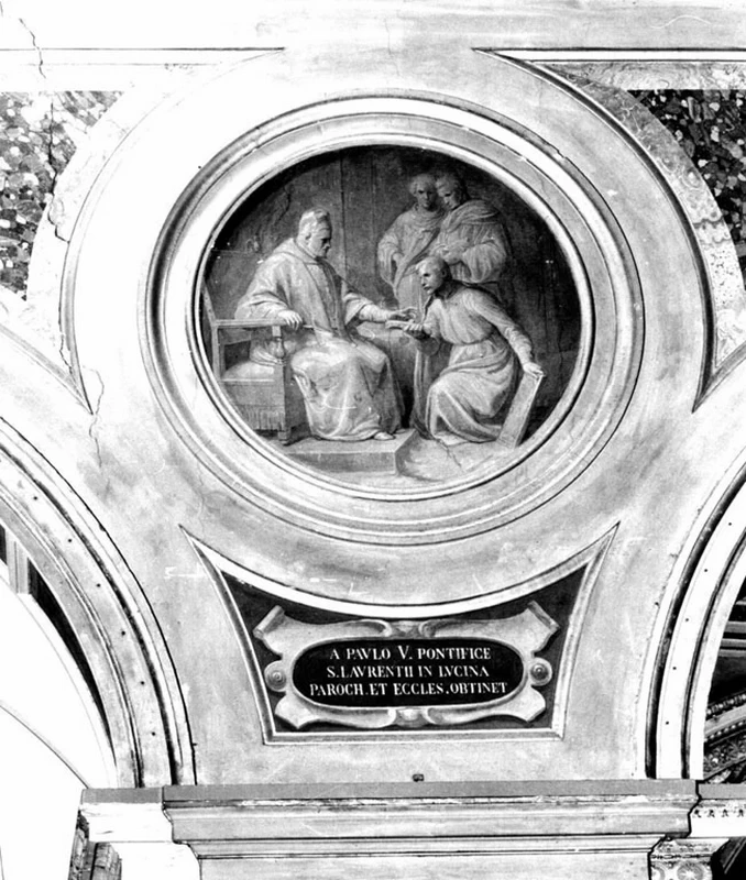 San Francesco Caracciolo ottiene da Paolo V la chiesa di san Lorenzo in Lucina - Chiesa di S. Lorenzo in Lucina, Roma